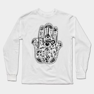 Hamsa hand amulet Long Sleeve T-Shirt